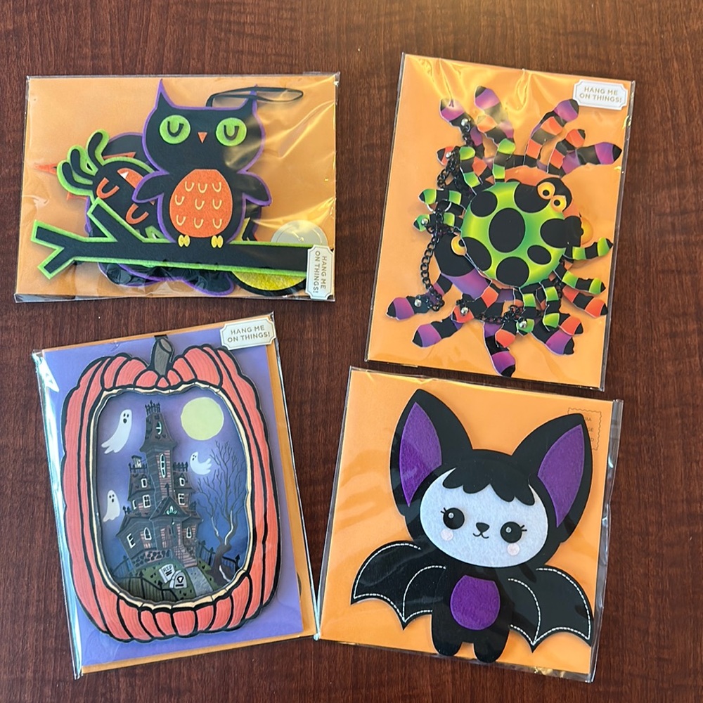 Papyrus Halloween Greeting Cards, bundle of 4 cards